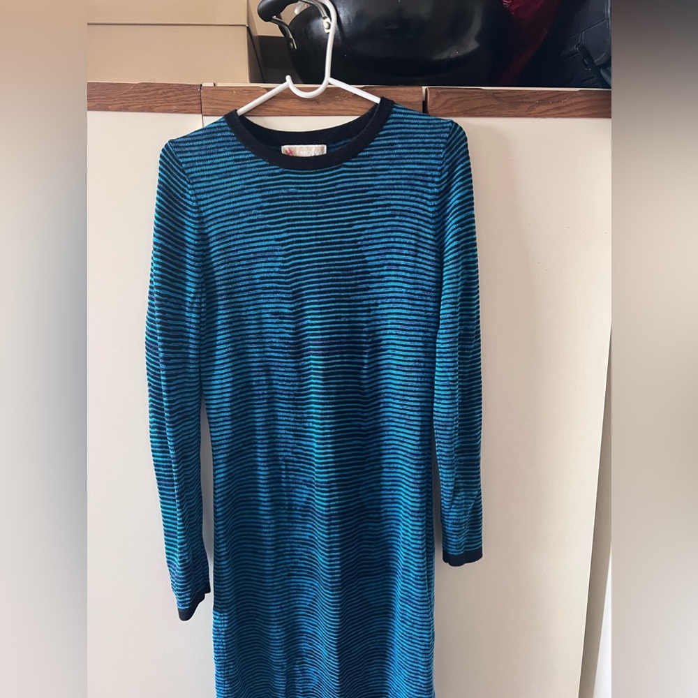 blue stripped Michael kors dress